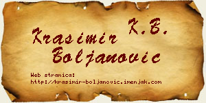 Krasimir Boljanović vizit kartica